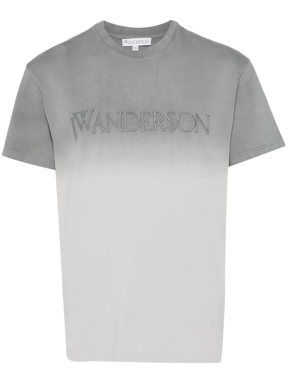 

Футболка с вышитым логотипом и эффектом градиента JW ANDERSON, серый