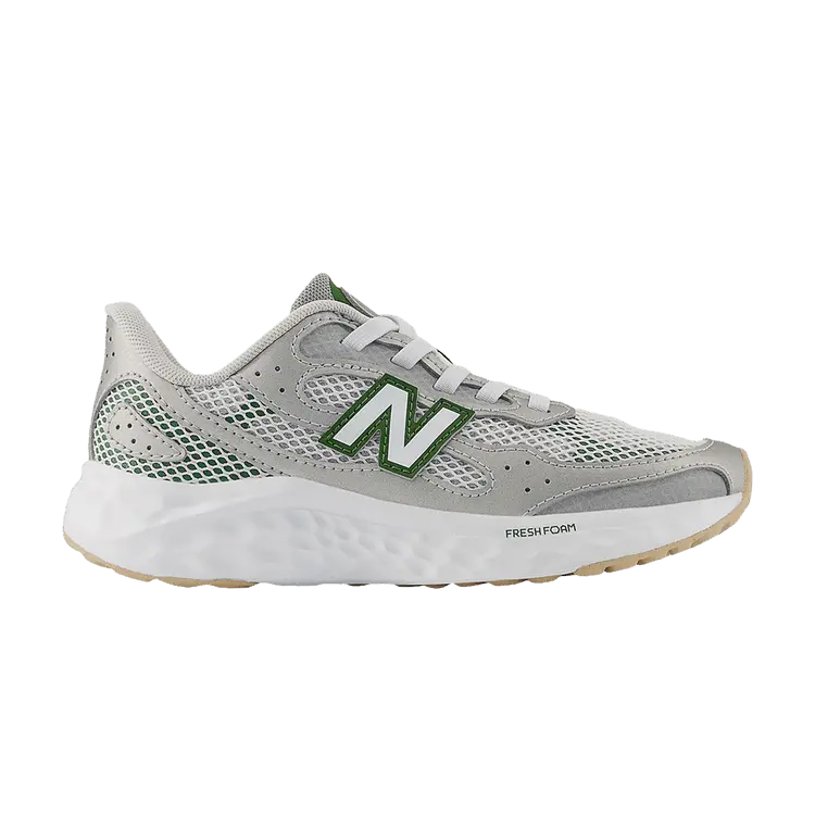 

Кроссовки New Balance Fresh Foam Arishi Lux Bungee Lace Little Kid 'Raincloud Alpine Green', серый