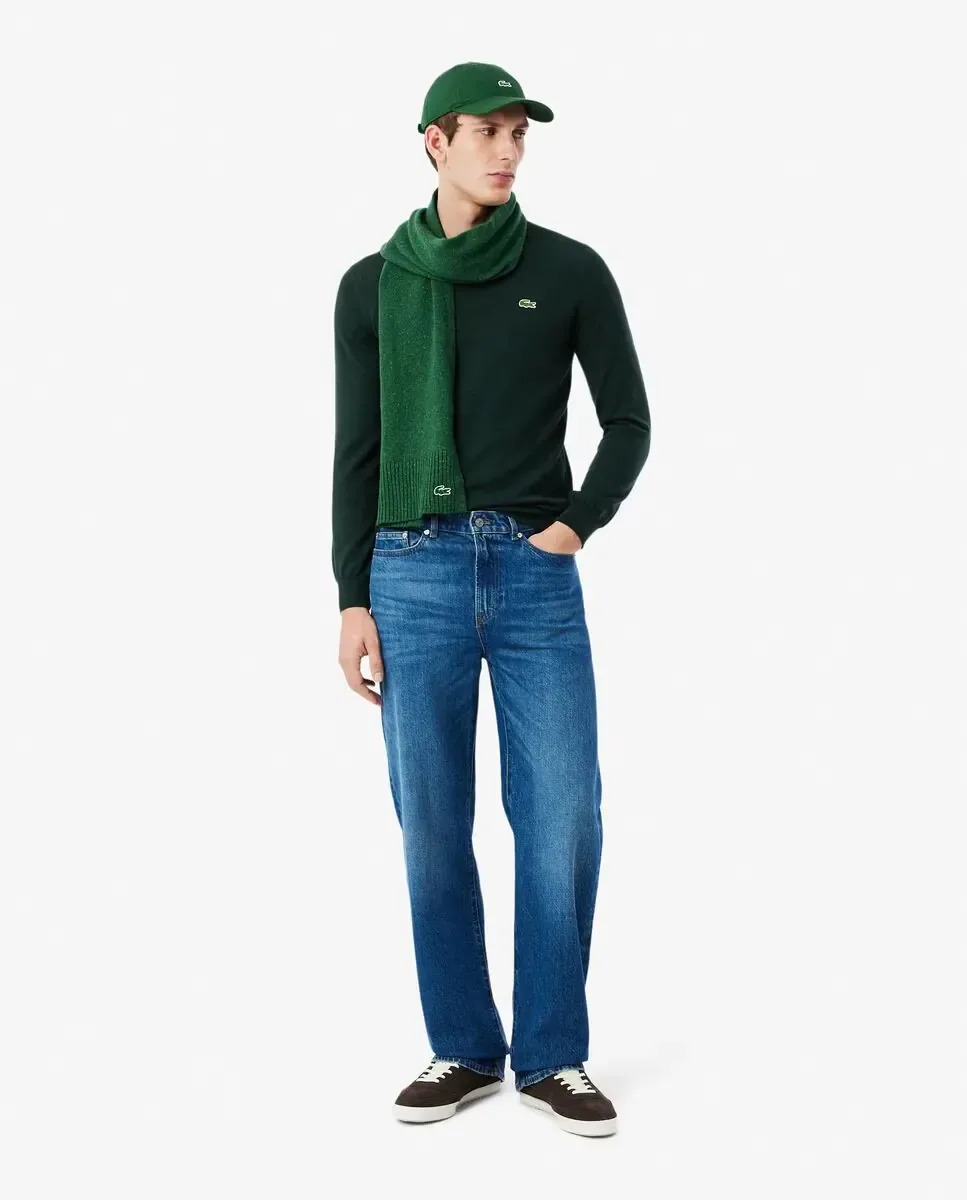 Джемпер мужской Lacoste шерстяной, зеленый — фото 4