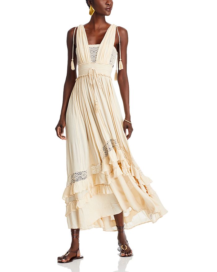 

Free Santa Maria Maxi Dress Free People, коричневый/бежевый