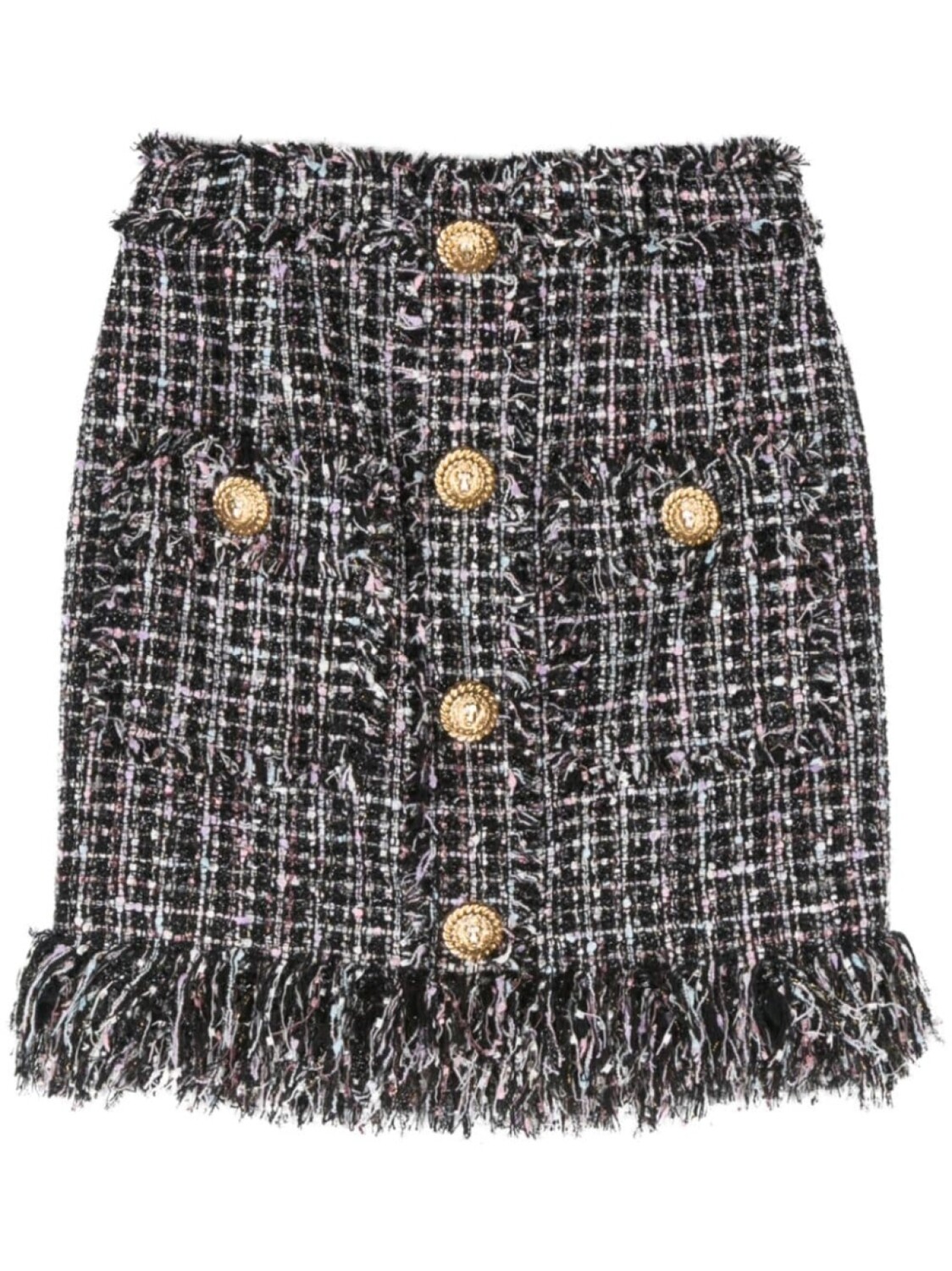 

Balmain твидовая мини-юбка, черный