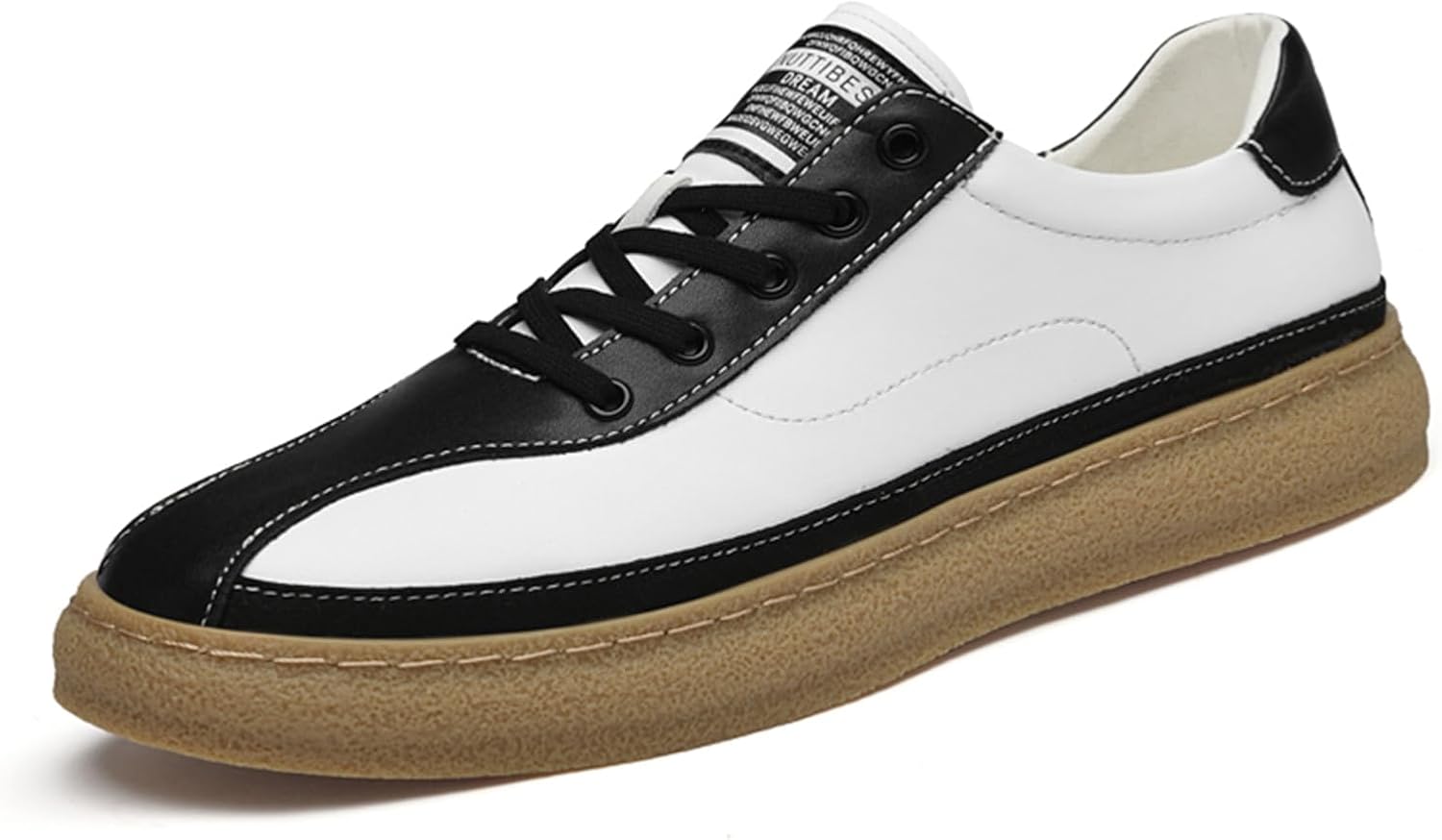 

Мужские модные кроссовки из кожи, мужские повседневные кроссовки, стильные ретро бизнес-казуальные туфли для мужчин Abborora, черный