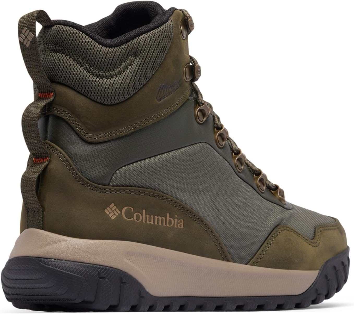 Мужские походные ботинки Columbia Burnsider Omni-heat Infinity, Deep Olive/Tangy Orange — фото 2