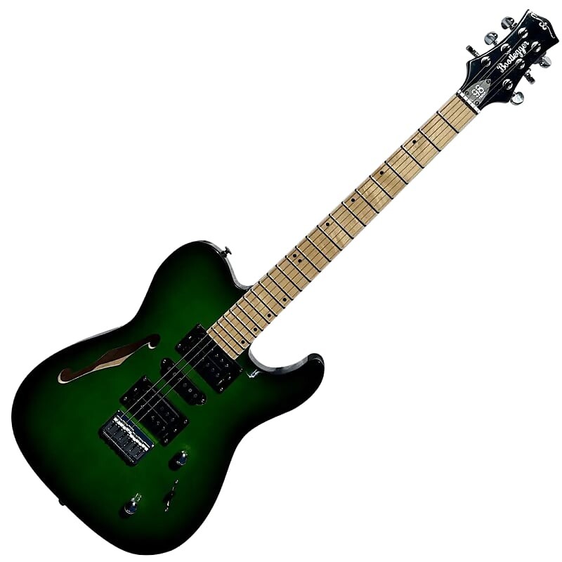 

Электрогитара BootLegger Guitar Rye Memphis 2023 Deep Green - HSH - Coil Split - Red Burst - Case - Tele Style