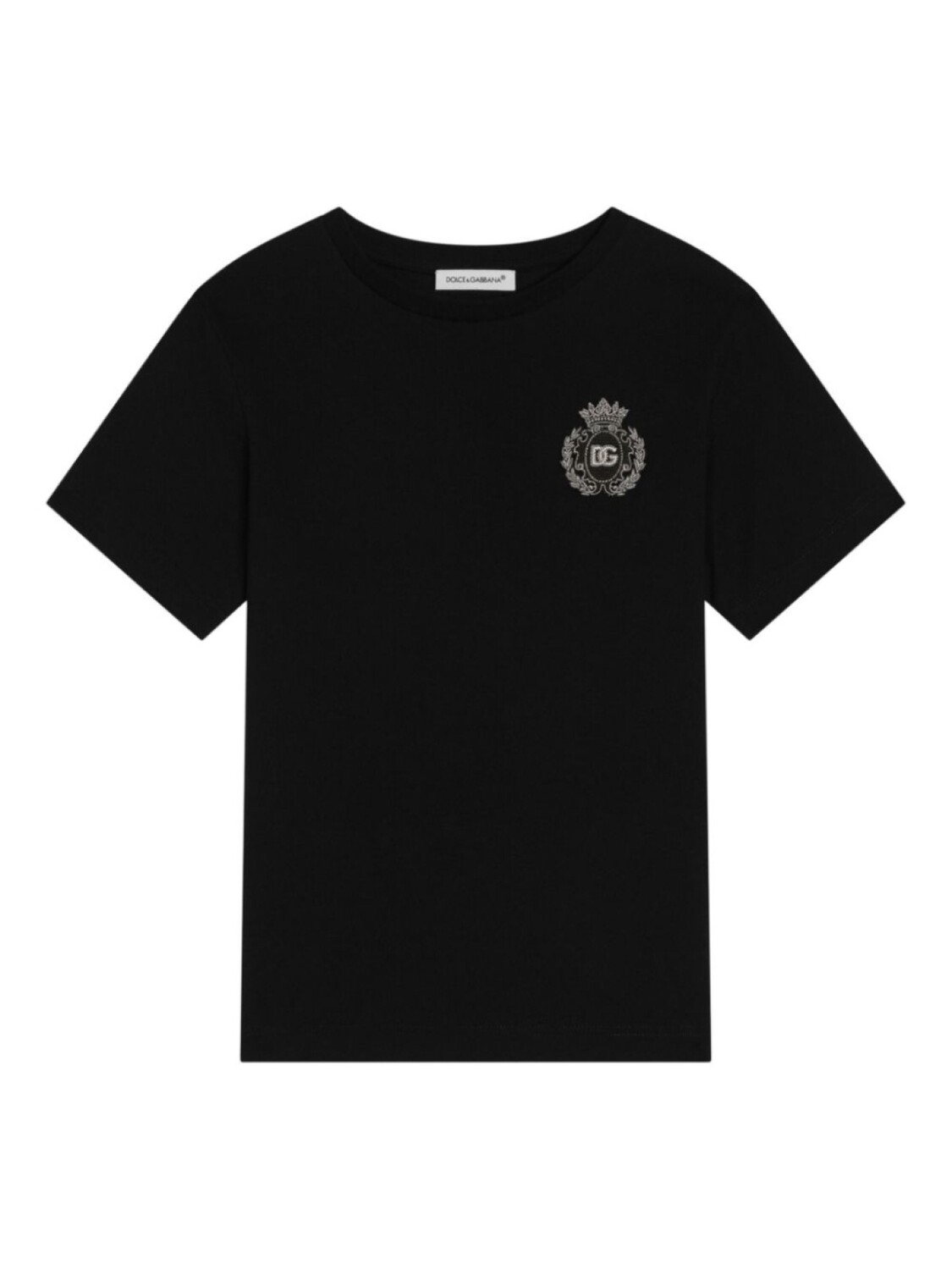 

Футболка с вышитым логотипом Dolce & Gabbana Kids, черный