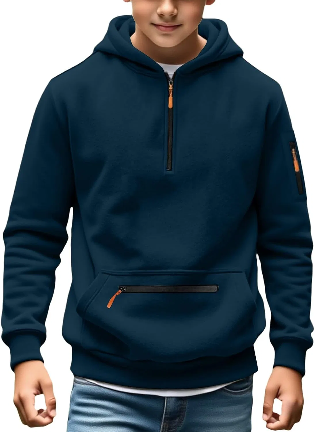 Молодежная толстовка на молнии Navy