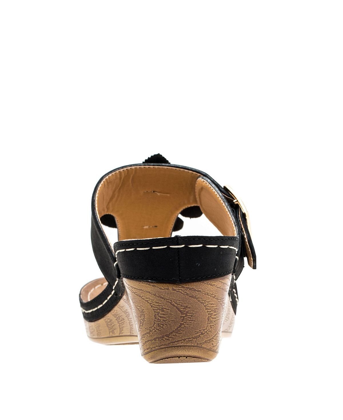 Женские босоножки на танкетке Flora GC Shoes, черный — фото 3