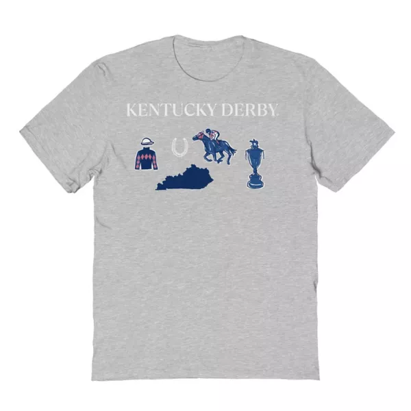 

Мужская футболка с принтом Кентукки Дерби Licensed Character, цвет sport gray