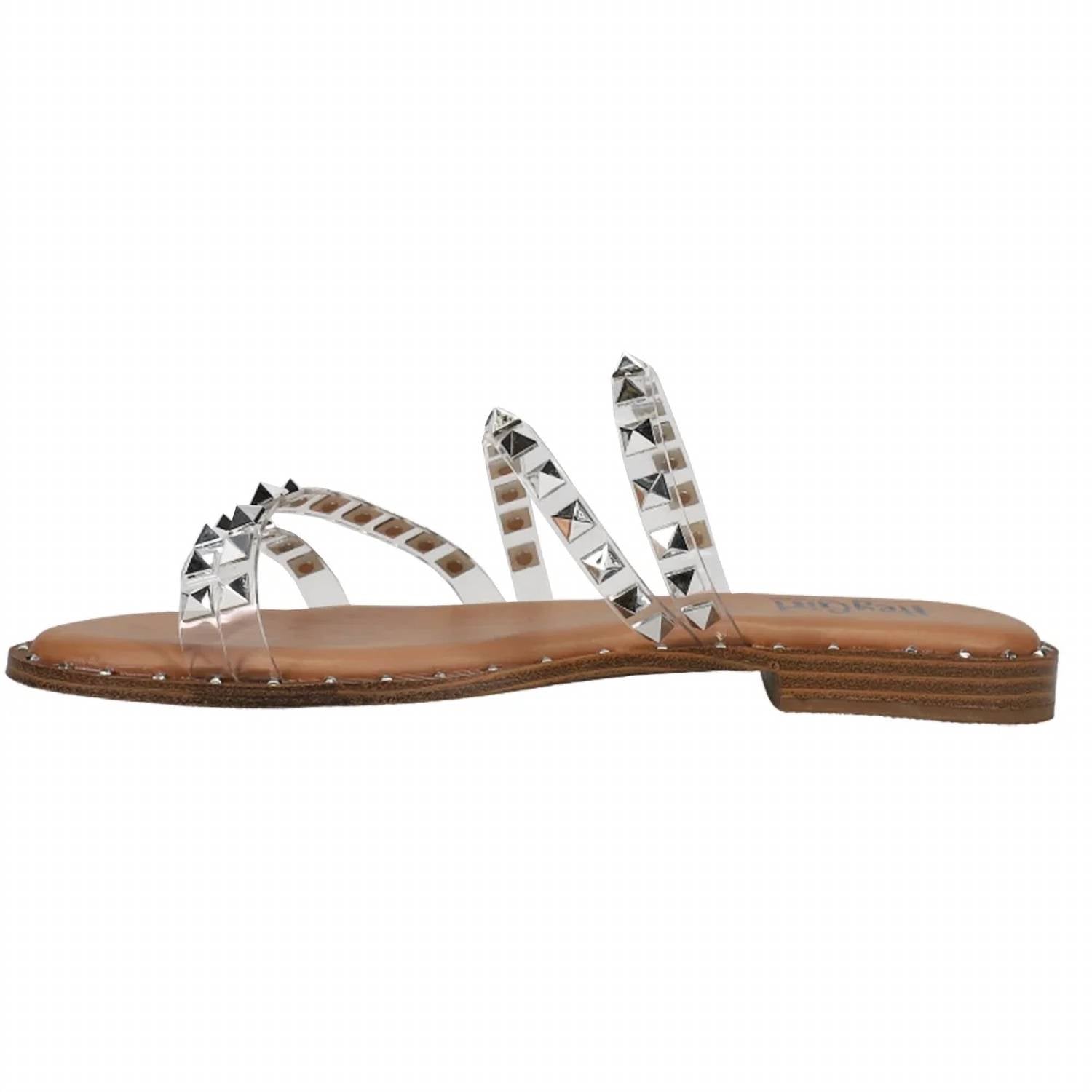 Женские пляжные сандалии с заклепками, прозрачные Corkys Footwear, цвет clear — фото 3