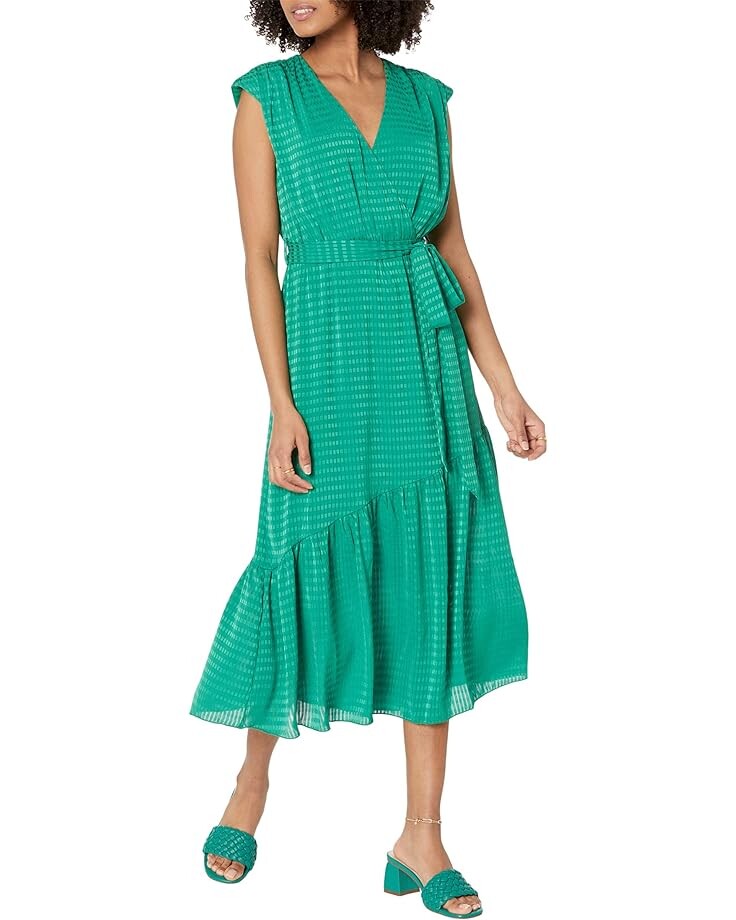 

Платье LITTLE MISTRESS Mock Wrap Midi, зеленый