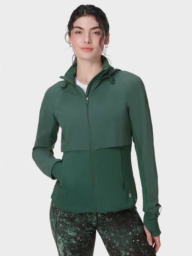 

Водонепроницаемая куртка для бега pro run Sweaty Betty, цвет Glade Green