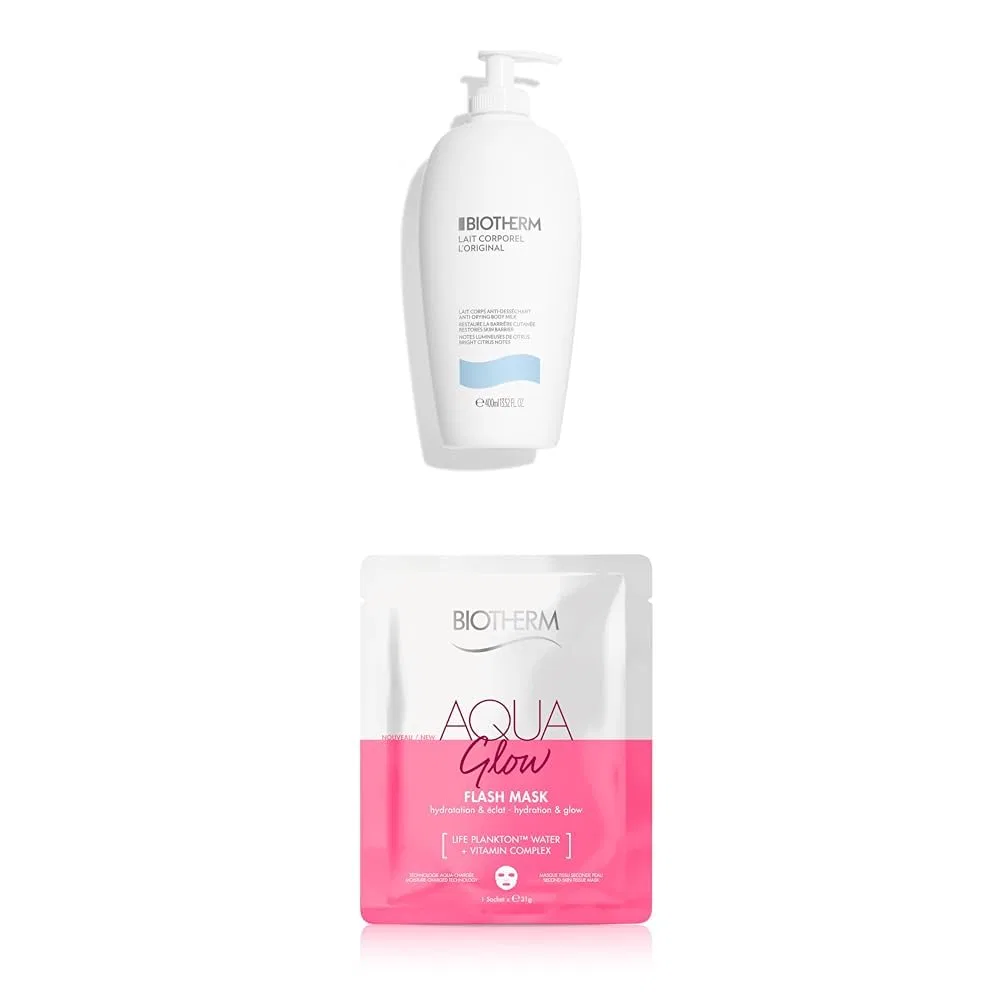 Набор Biotherm Lait Corporel L'Original 400 мл + маска Aqua Super Mask Glow 31 г Biotherm