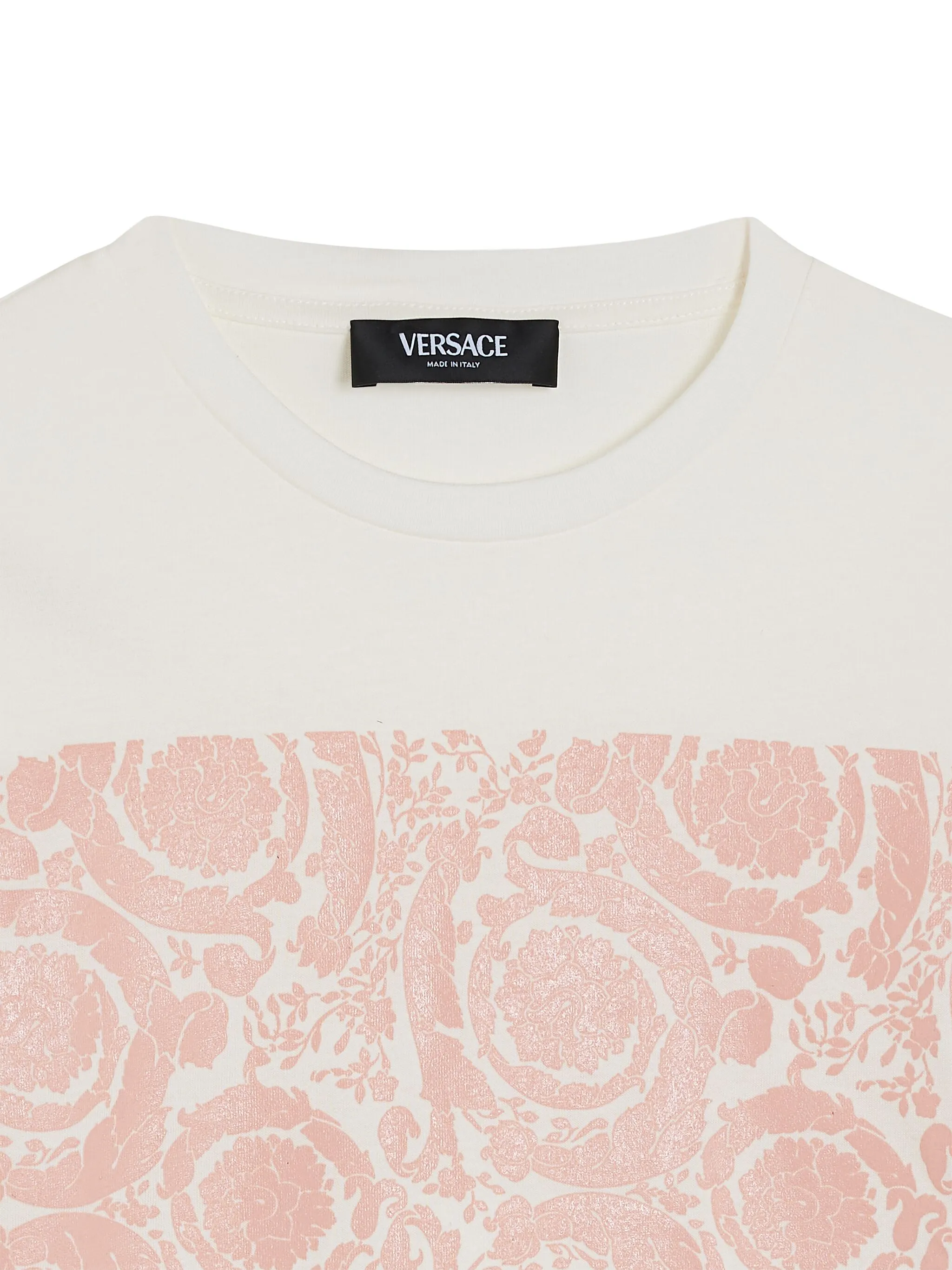 

Футболка с принтом Barocco Versace Kids, белый