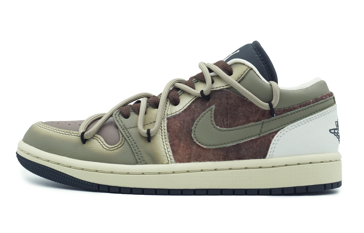 

Кроссовки Air Jordan 1 Vintage Basketball Shoes Women's Low-top Green/Brown, оливковый, Зеленый, Кроссовки Air Jordan 1 Vintage Basketball Shoes Women's Low-top Green/Brown, оливковый