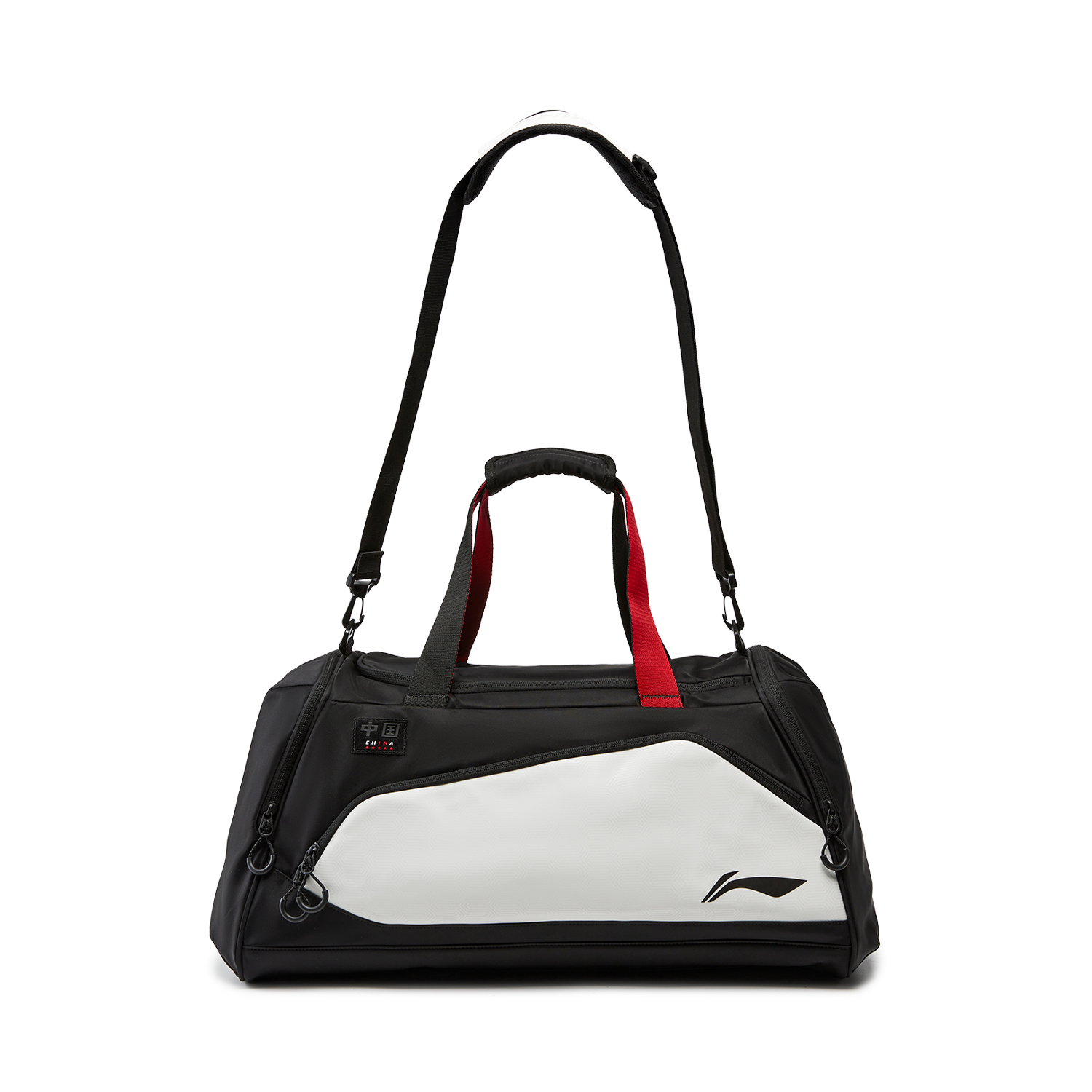 

Спортивная сумка Li-Ning из микрофибры и полиуретановой искусственной кожи, обычная, унисекс, черно-серая