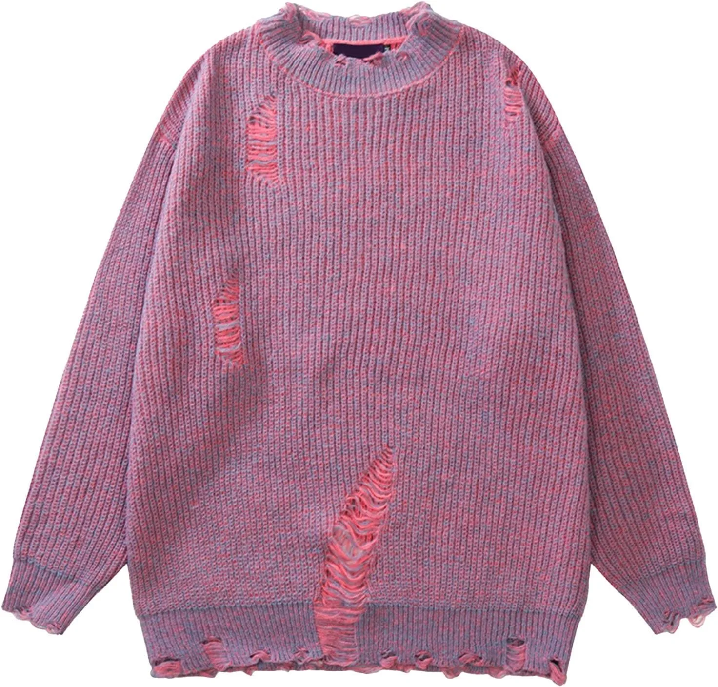 

Мужской свитер с поврежденным дизайном, свободная вязка