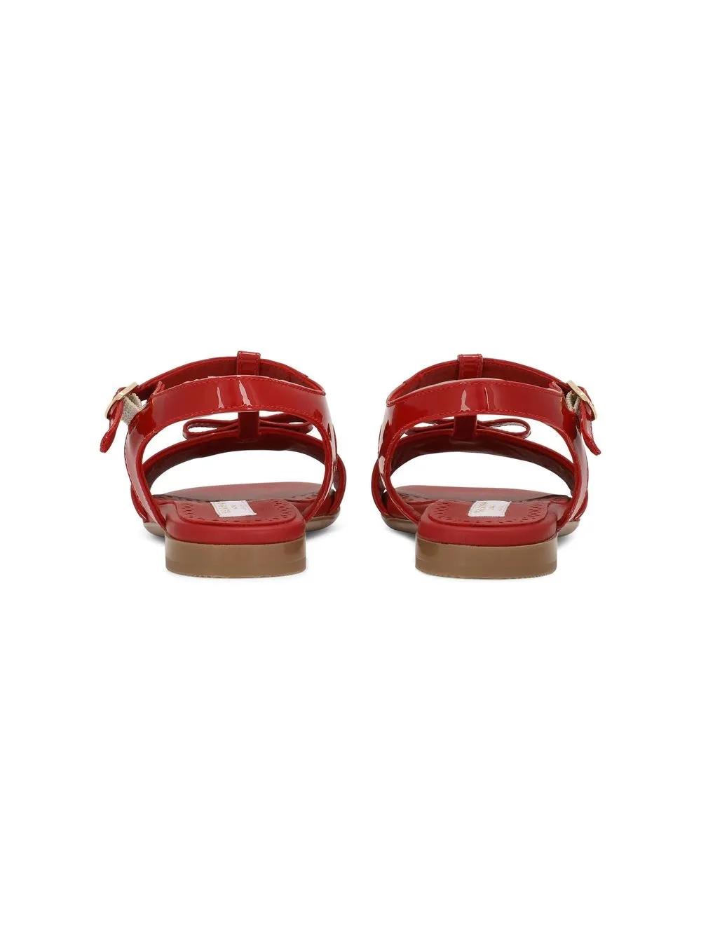 Лакированные босоножки с логотипом DG Dolce & Gabbana Kids, красный — фото 3