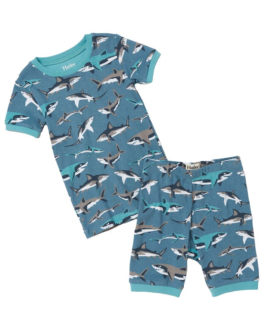 

Короткий пижамный комплект Hatley Sneakaround Sharks, синий