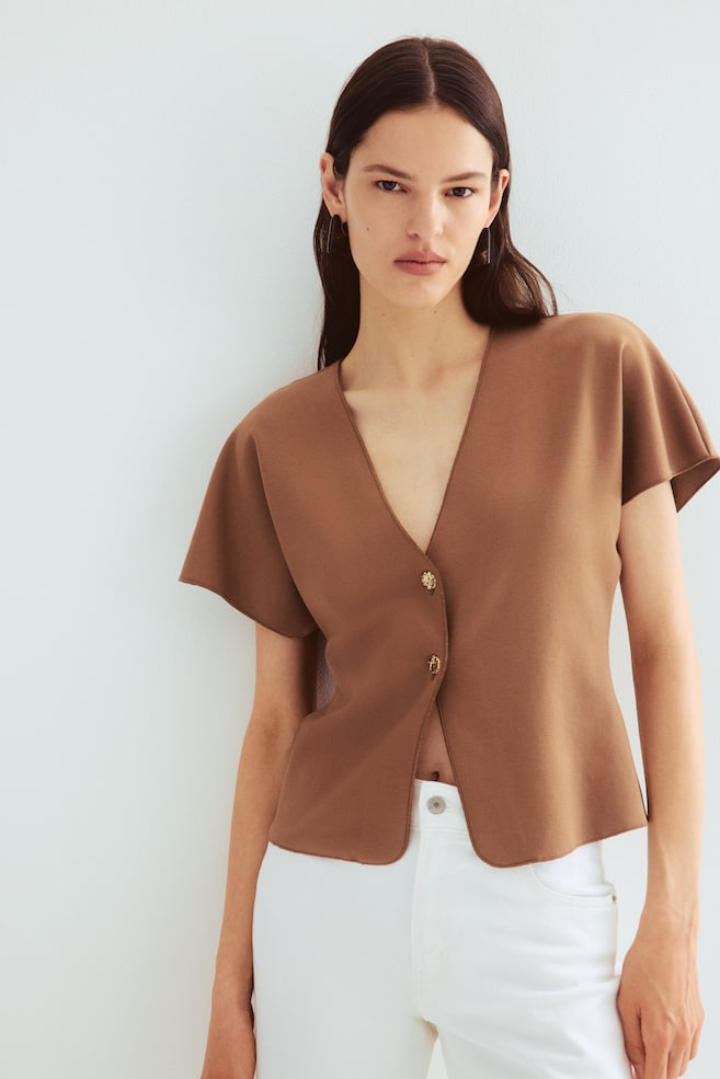 

Кардиган с рукавами «летучая мышь» H&M, бежевый