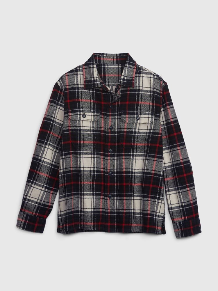 

Детская фланелевая рубашка Gap, черный