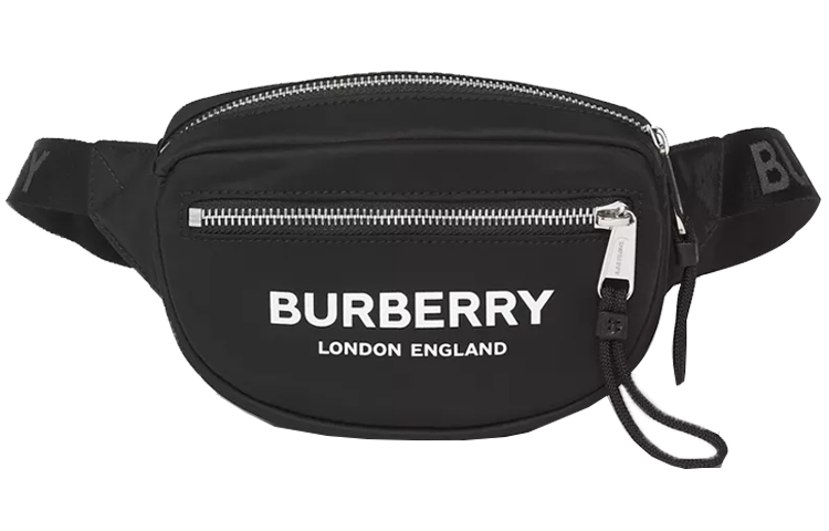 

Burberry Сумка-пояс Cannon с логотипом Econyl, маленькая, черная