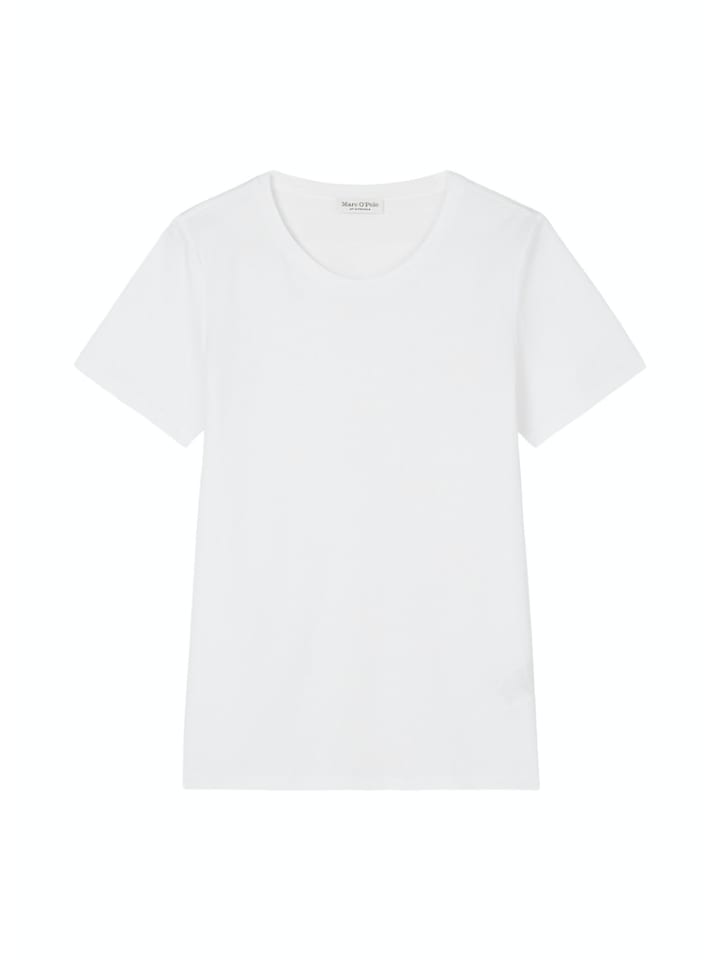 

Футболка с круглым вырезом, стандартной длины, белого цвета Marc O'Polo