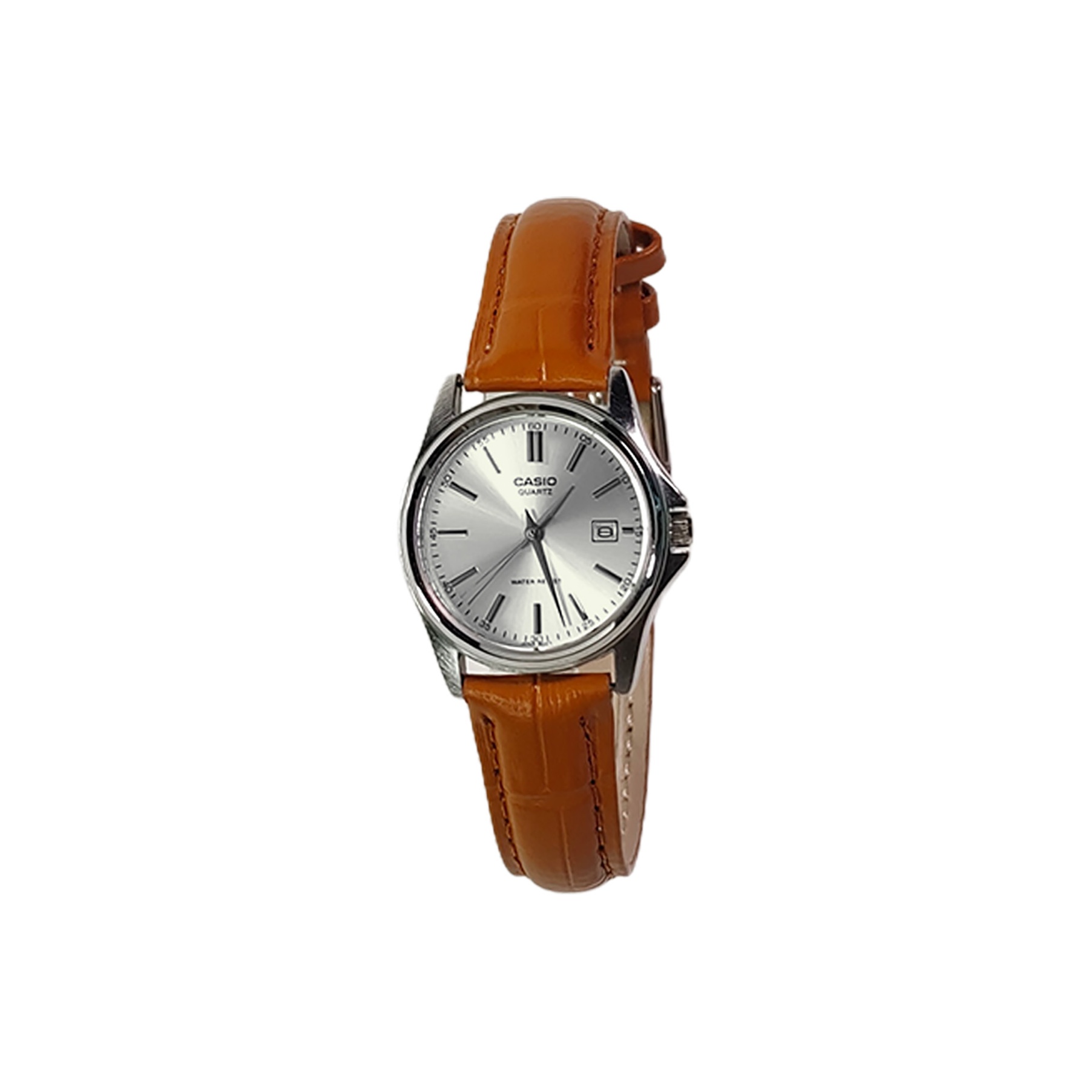 

CASIO Часы Retrofit Series Quartz Movement Genuine Leather Strap Watch Unisex Silver Dial