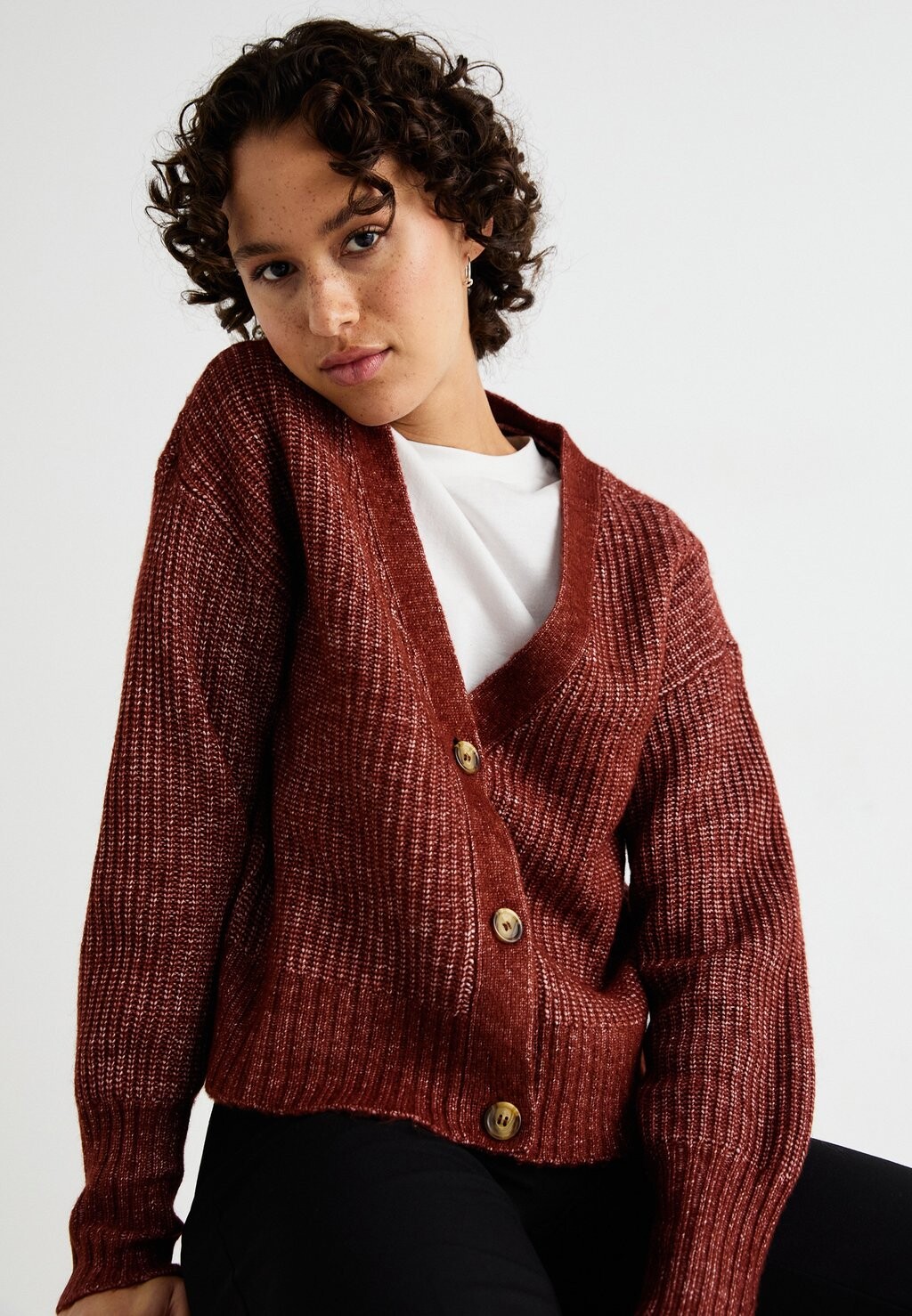 

Кардиган VMVARNAMEILANI VNECK CARDIGAN Vero Moda, бордовый
