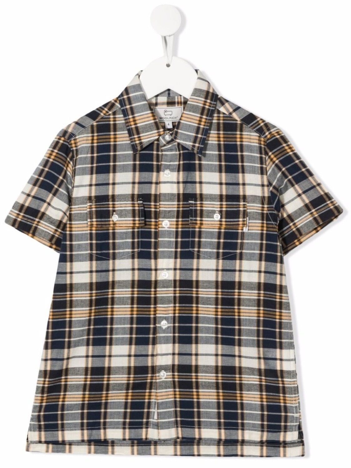 

Woolrich Kids рубашка в клетку, синий