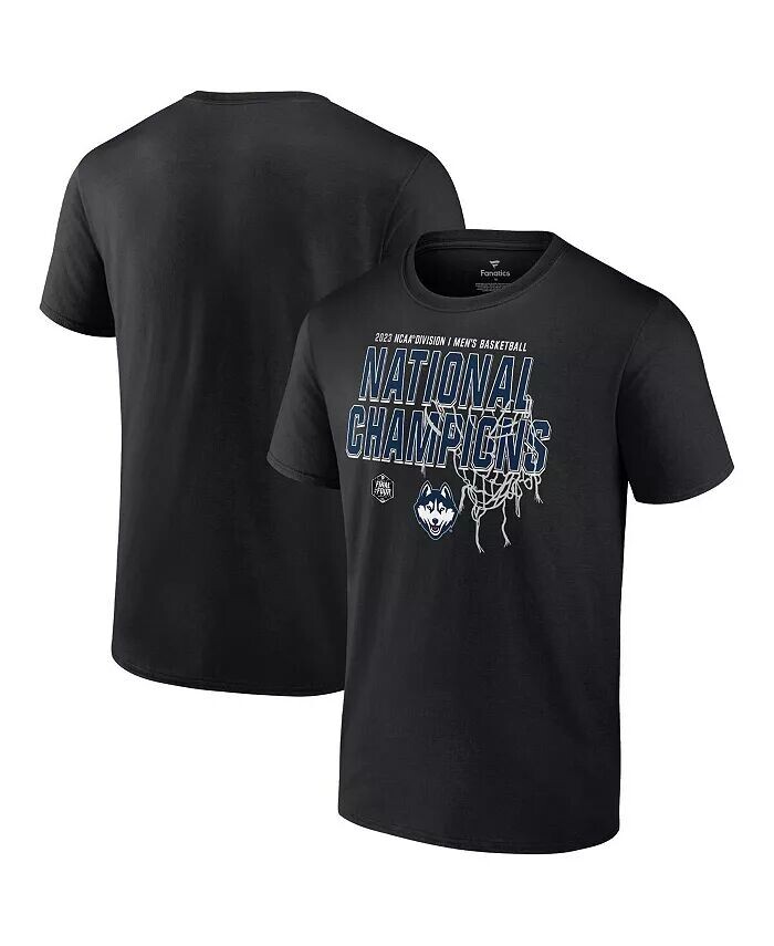 

Мужская черная футболка UConn Huskies 2023 NCAA Men's Basketball National Champions Core Fanatics