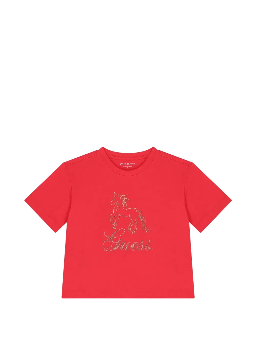 Футболка с принтом лошади Guess Kids, красный