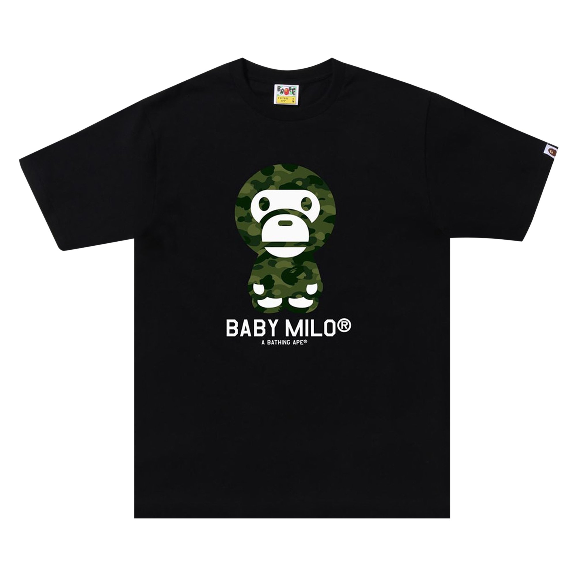 

Футболка BAPE Color Camo Baby Milo, черный/зеленый