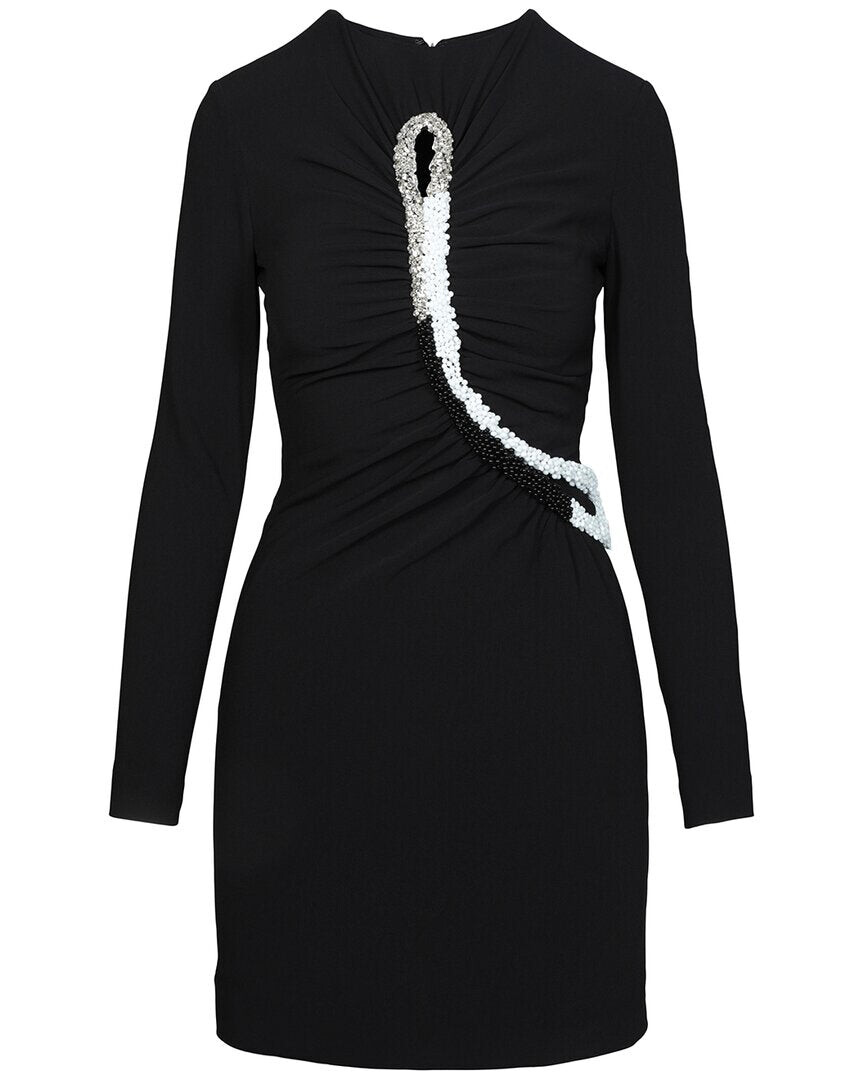 

Stella McCartney Мини-платье Leah с декором и вырезом, черный