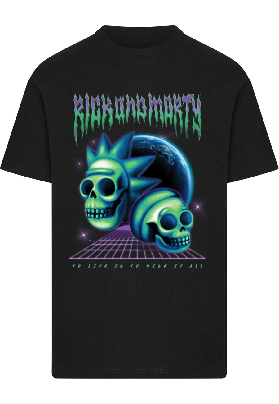 

Рубашка Merchcode Rick & Morty Skull, черный