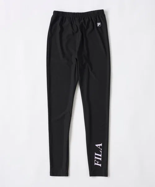 Детские леггинсы FILA из стрейчевой ткани, фиолетовые