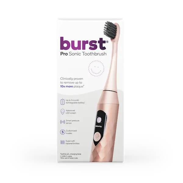 Звуковая зубная щетка розовое золото, 1 шт. Burst Oral Care Pro — фото 3