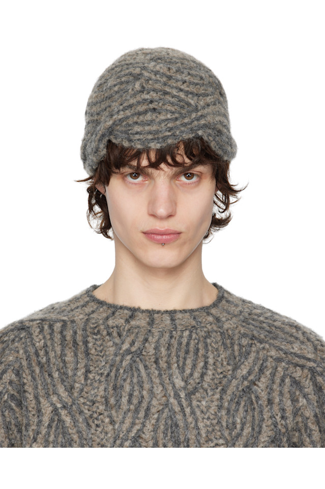 

Плетеная шапка Eckhaus Latta, серый
