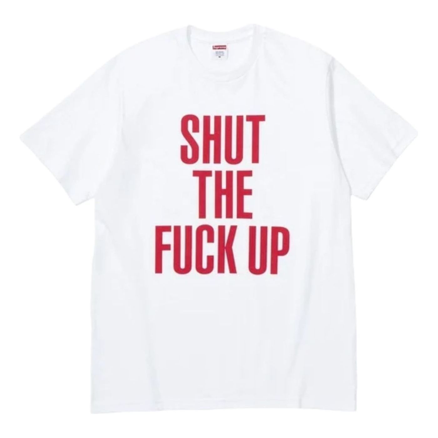 Футболка Supreme FW25 x Number (N)ine Shut Up, белая