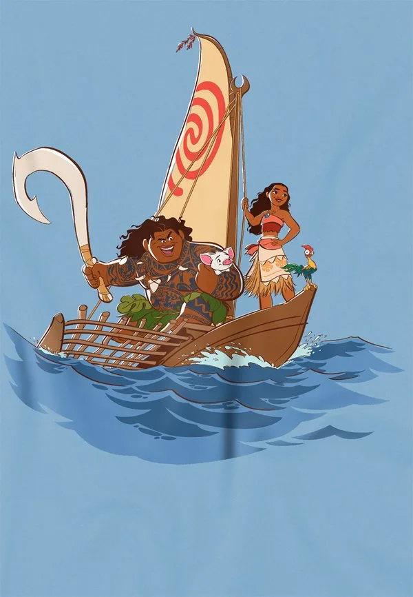 Футболка с принтом "моана на мауи" Disney, Light Blue — фото 3