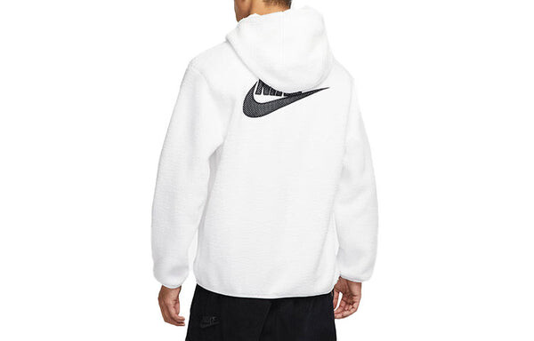 Толстовка Men's Nike Sportswear Sport Essentials+ Casual Sports Breathable Fleece Pullover White, белый — фото 4