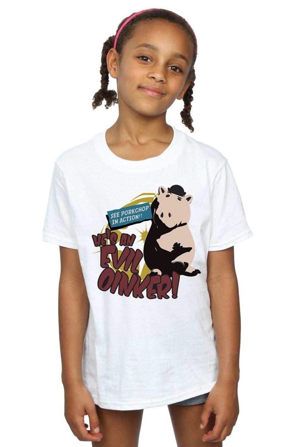 

Хлопковая футболка Toy Story Evil Oinker Disney, белый