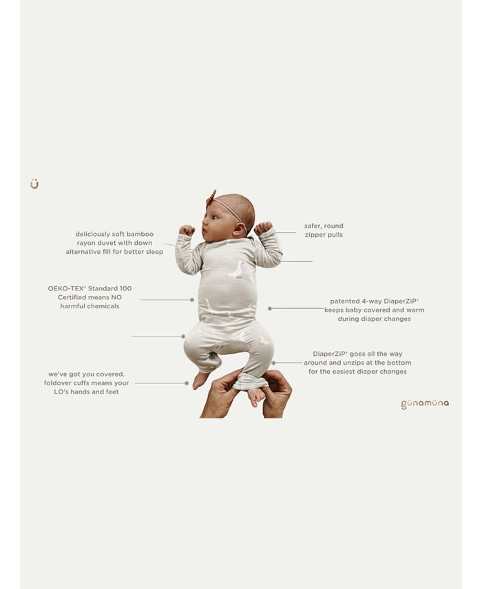 Унисекс комбинезон-пижама с ножками и возможностью трансформации - Baby gunamuna, розовый — фото 4