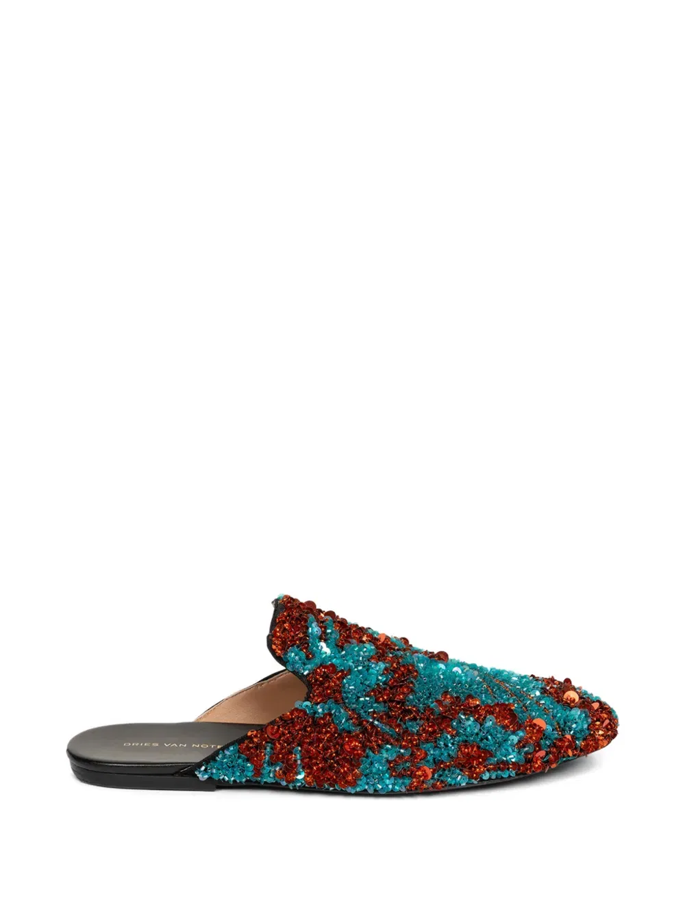 Тапочки, украшенные пайетками Dries Van Noten, синий