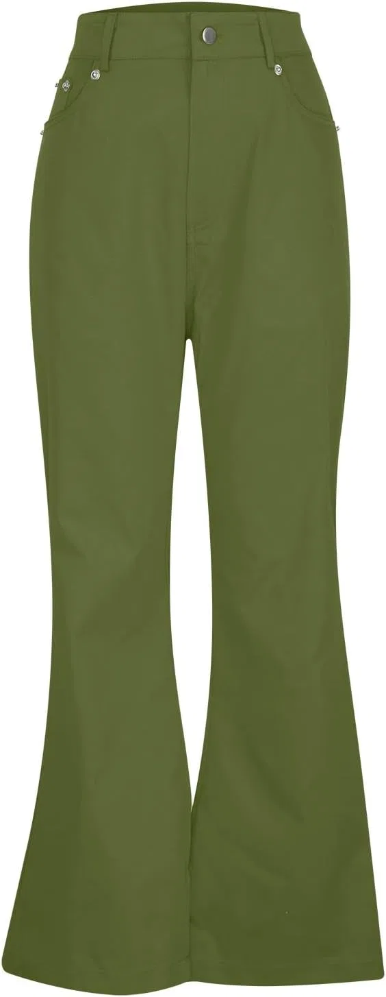 Джинсы клеш мужские Army Green — фото 4