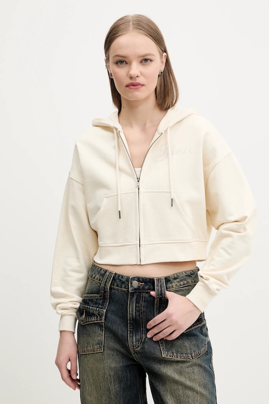 

Хлопковая толстовка Guess Originals, бежевый
