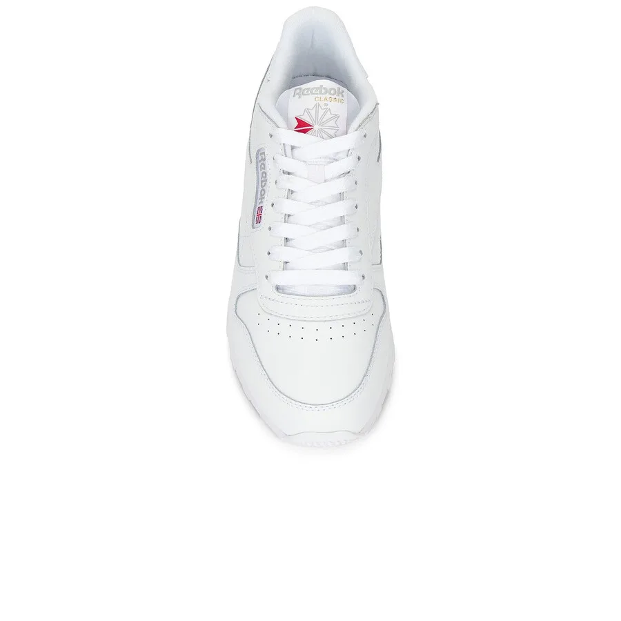Кроссовки Reebok Classic Leather в ретро-стиле, белый — фото 4