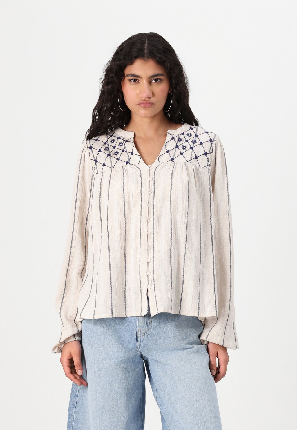 

Блузка на пуговицах ONLELINE SHIRT ONLY, бежевый