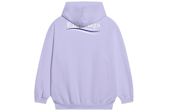 Толстовка political campaign hoodie medium fit 'purple' Balenciaga, фиолетовый — фото 2