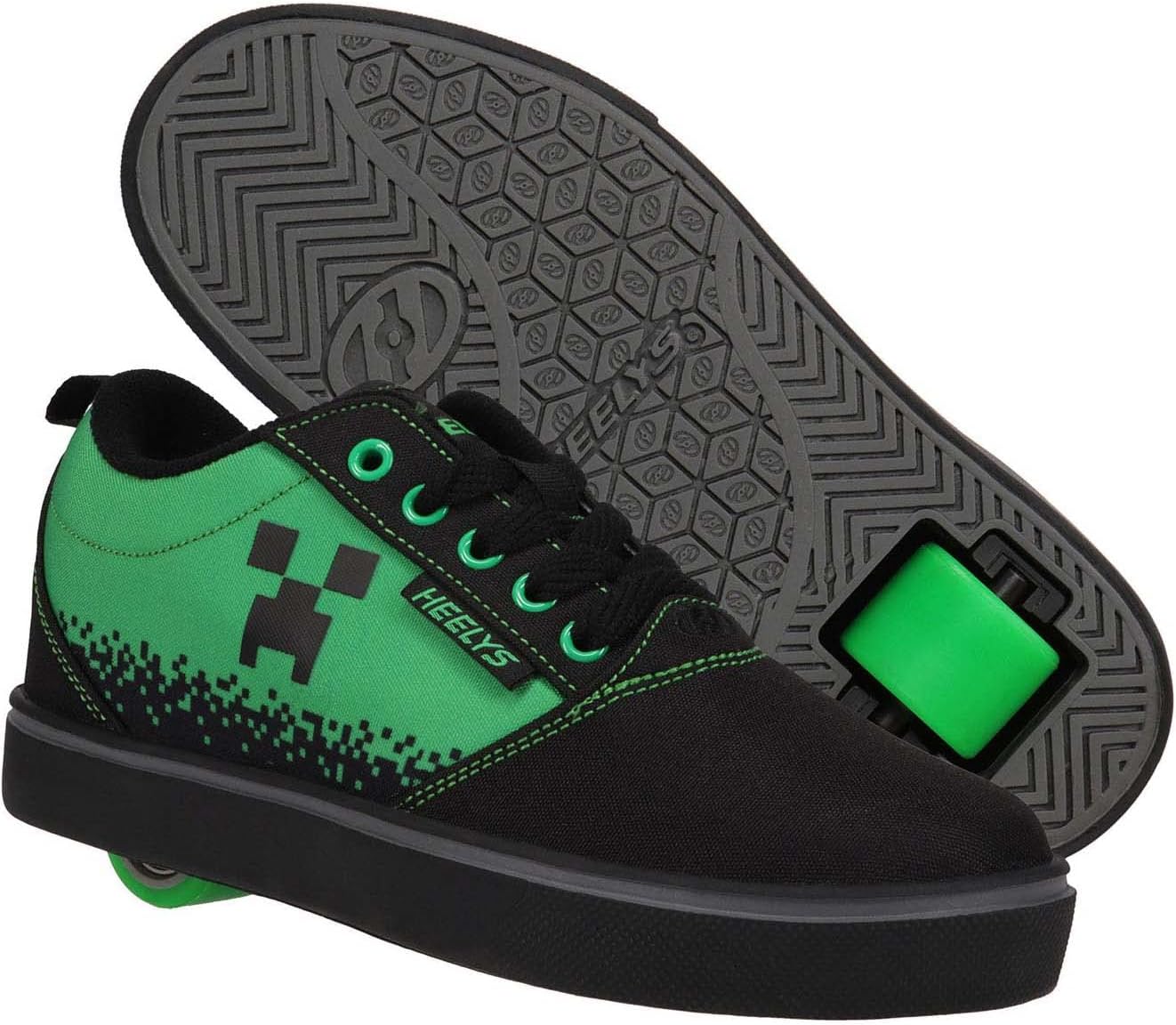 

Кроссовки Heelys Mens Pro 20 Minecraft (Little Kid/Big Kid/Adult), черный/зеленый