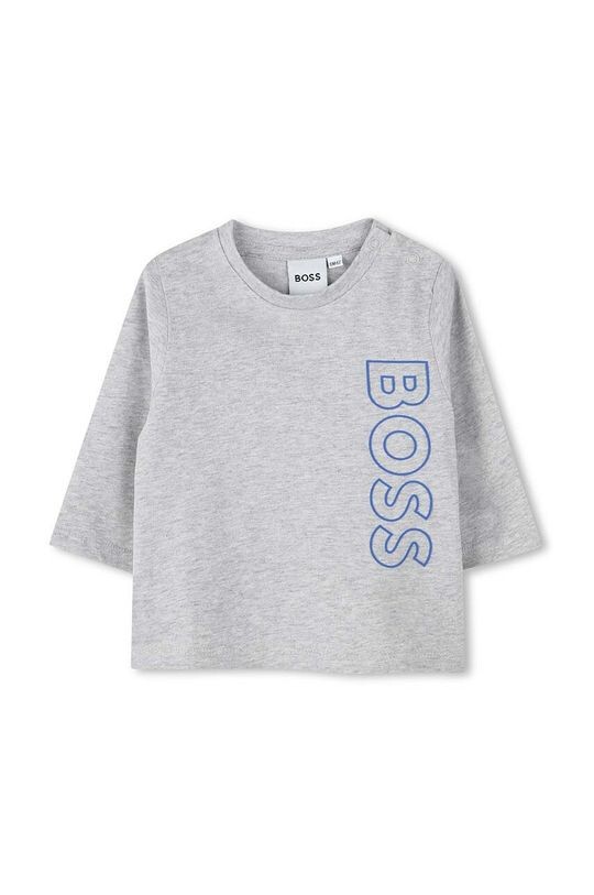 

Детский хлопок с длинными рукавами Boss, серый